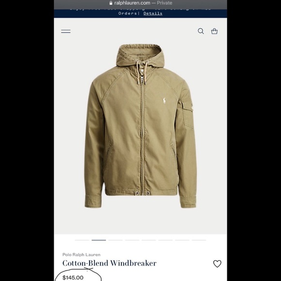 olive green polo windbreaker